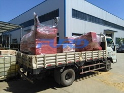 福瑞得機(jī)械手扶雙輪壓路機(jī)，座駕壓路機(jī)正式裝車發(fā)往客戶所在地