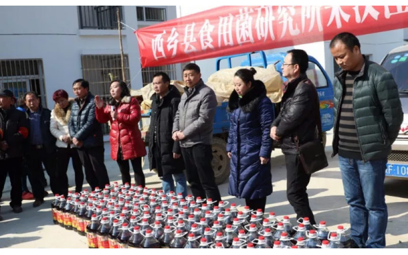 “百企幫百村”：西鄉(xiāng)縣食用菌研究所看望慰問子午鎮(zhèn)漢江村131名困難戶